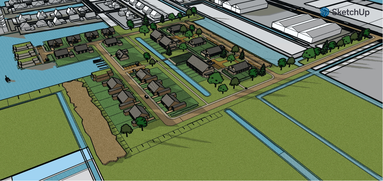 3d weergave nieuwe woningen sudwest fryslan min